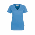 Damen V-Neck T-Shirt Hakro 126, malibublau