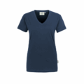 Damen V-Neck T-Shirt Hakro 126, marine
