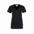 Damen V-Neck T-Shirt Hakro 126, schwarz