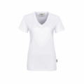 Damen V-Neck T-Shirt Hakro 126, weiß