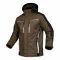 Herren Flex Line Wintersoftshelljacke Leibwächter FLEXI, haselnuss-schwarz