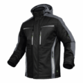Herren Flex Line Wintersoftshelljacke Leibwächter FLEXI, schwarz-grau