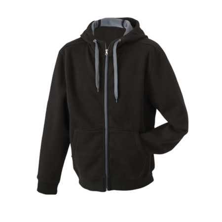 James & Nicholson schwere Herren Kapuzenjacke Doubleface JN355