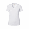 Damen Stretch V-Neck T-Shirt Hakro 172, weiß