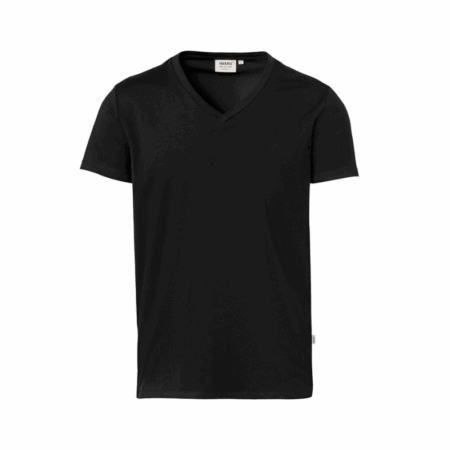 Herren Stretch V-Neck T-Shirt Hakro 272, schwarz