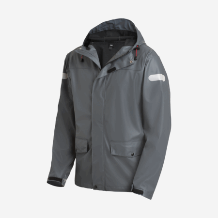 Unisex PU-Stretch Regenjacke FHB Rainer, anthrazit