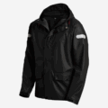 Unisex PU-Stretch Regenjacke FHB Rainer, schwarz