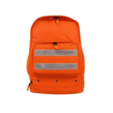 Rucksack mit Warnschutzstreifen orange