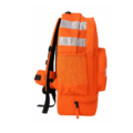 Rucksack mit Warnschutzstreifen orange